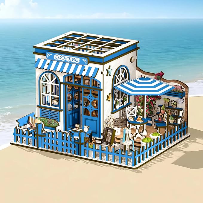 Book Nook Kit for Adults, 3D Wooden Miniature DIY House Craft Kit Book Nook Decor Bookshelf Insert Diorama Birthday Gift