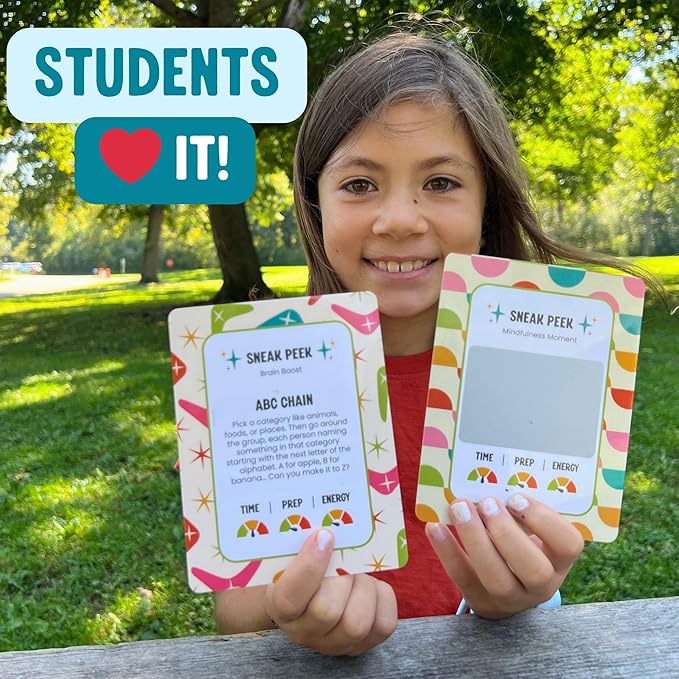 Scratch 'Ems Brain Breaks Scratch Off Cards for Classroom (42 Cards) | Fun Scratch Cards for Teachers & Students | Screen-Free Classroom Engagement & Quick Reward Game for Kids of All Ages