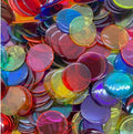 MR CHIPS Plastic Bingo Chips for Games 1000 Count Solid and Transparent Colors Counting 19 Color Choices 3/4 Inch 7/8