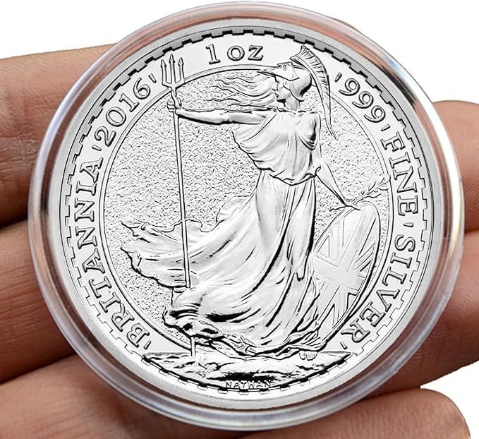 20 Pcs 39mm Acrylic Coin Holder for Silver Dollar, Coin Protector Case for 1oz Silver Britannia, Silver Buffalo's and Silver Somalian African Elephant, Coin Collector Box
