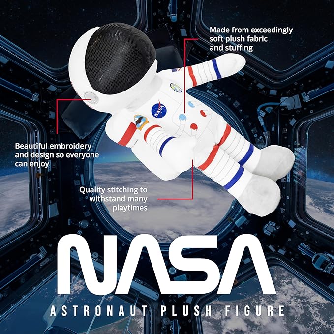 Playtime by Eimmie Soft Baby Doll - Plush Rag Dolls for 2 Year Old Girls Boys Toddler & Infants - Plush Doll - Astronaut Plush Washable Doll - Astronaut Toys 14" (NASA Astronaut 14") - Astronaut Doll