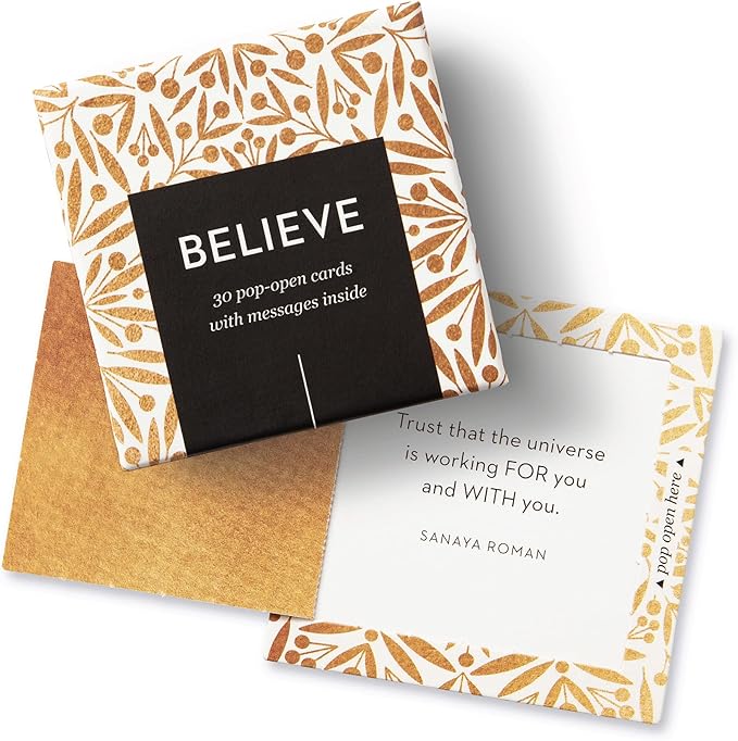 Compendium ThoughtFulls Pop-Open Cards — 3-Pack of Shine, Believe, Merry Christmas — 90 Pop-Open Cards, Each with a Different Message Inside