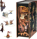 Fsolis Book Nook Kit, DIY Miniature House Kit 3D Wooden Puzzle Craft Kit for Adults Bookshelf Nook Decor Decorative Bookend Gifts for Book Lovers- The Legend of Wukong (No Glue Required)