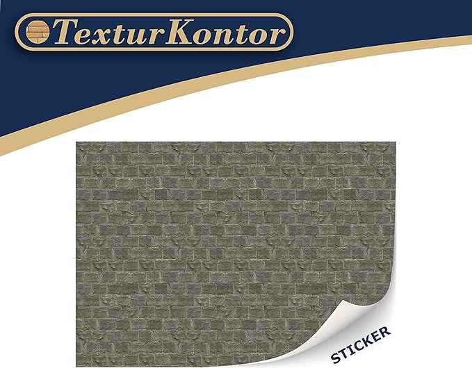 3 Sheets Self-Adhesive Wall Cladding for Dollhouse 1:12 Scale (Carved Rock Wall)
