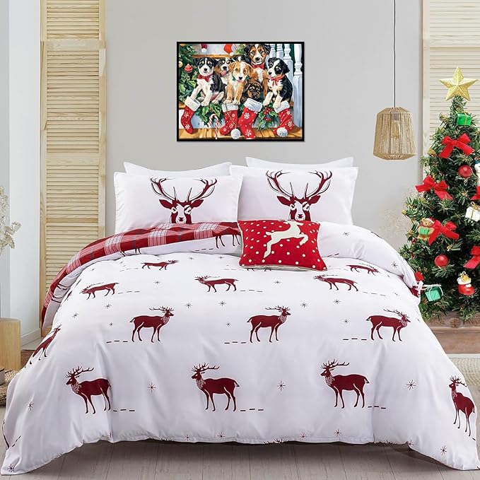 Christmas Puzzle 100 Piece Puzzles for Kids, Christmas Dogs Puzzle 100 Pieces Christmas Puppies Puzzle 100 Piece Puzzles for Adults Christmas Puzzle Puppies Puzzles for Kids Ages 6-10 Brain Teaser