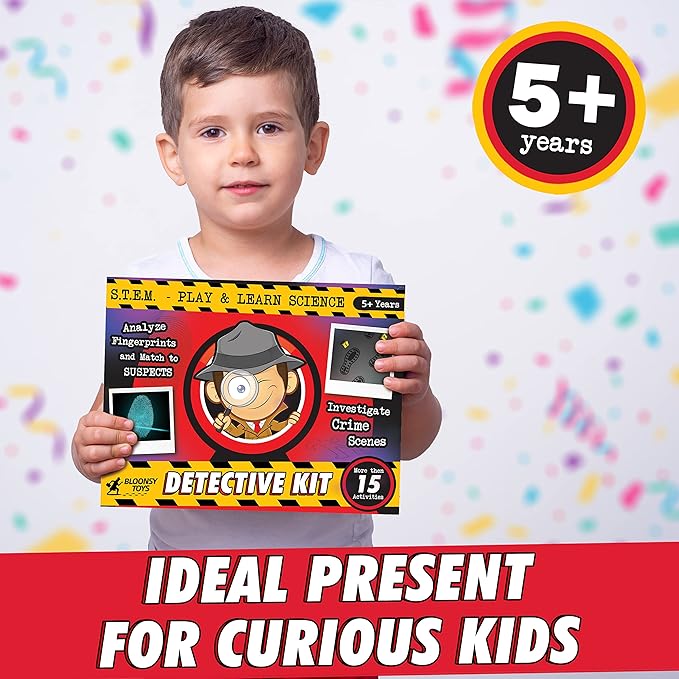 Spy Kit for Kids Detective Fingerprint Toys for 6 7 8 9 10 11 12 Year Old Boys Girls Secret Agent Investigation Science Set