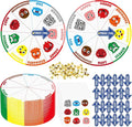 Cinrobiye 24 Set Social Emotional Learning Activities Skills Explore Emotions Wheel with Faces Emotion Matching Cards Feelings Wheel for Preschool Counseling Office Must Haves Therapy Game (Wheel)