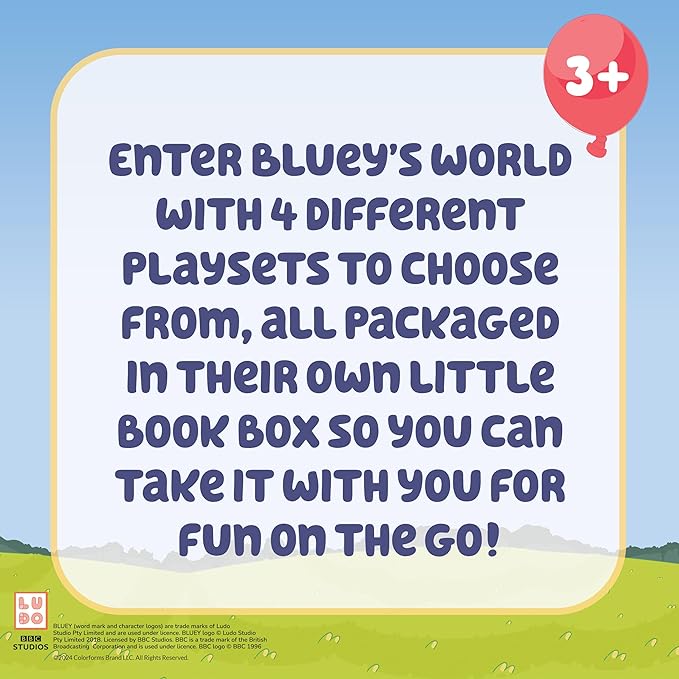 Colorforms Bluey Stickers Play Set Collection 4 Play Scenes with Repositionable Stickers, for Boys and Girls, Ages 3+