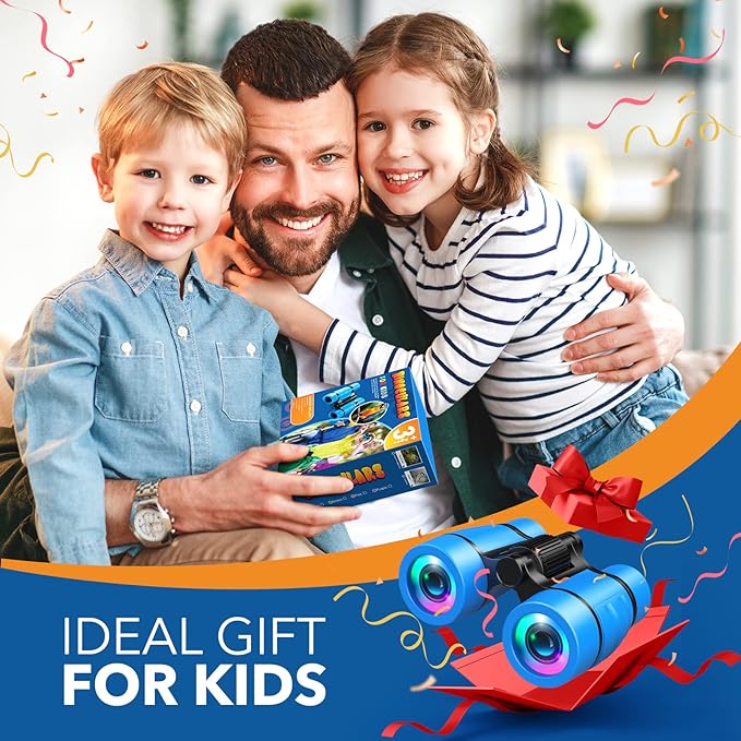 Toys for 3-7 Year Old Boys: LET'S GO! Binoculars for Kids with Bird Watching Manual Christmas Birthday Gifts for 4 5 6 7 8 Year Old Boy Girls Outdoor Toy for Kid Ages 5-7 Toddler Camping Telescope