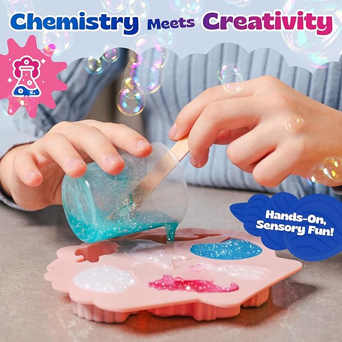 Pinwheel Crafts DIY Soap Making Kit for Kids Ages 5 6 7 8-12+ with Molds, Scents, Dye, Glitter, Foaming Net - Sealife Soap Making Kits for Adults Beginners Great for Science Projects and Crafts