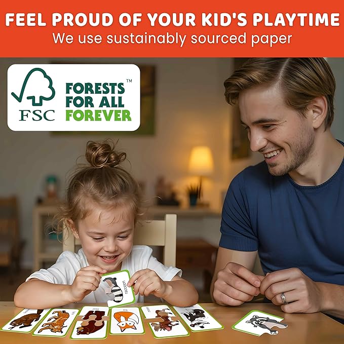 QUOKKA Toddler Puzzles Ages 2-4 – 100% Self-Correcting 16 Matching Pairs of Wood Animals – Educational Toddler Puzzles Ages 1-3 with 32 Pieces - Memory Matching Games for 3-5 Years Old Boys and Girls