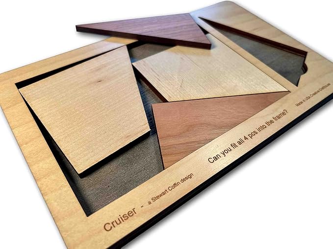 Cruiser 4 Piece Puzzle Size Large - A Brain Teaser Puzzle of Stewart Coffin Design