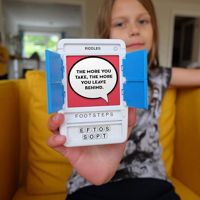 100 PICS Riddles Travel Game - Guess 100 Riddles | Flash Cards with Slide Reveal Case | Card Game, Gift, Stocking Stuffer | Fun for Kids and Adults | Ages 6+