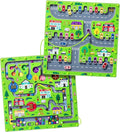 2 in 1 Magnetic Color and Number Maze Magnet Alphabet Counting Double Sided Board Wood Puzzle Fine Motor Skills Montessori Preschool Toys Gifts for Boys and Girls 3-5 Age (Big Car, One Size)