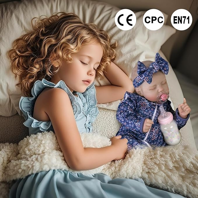 Aori 20 Inch Weighted Reborn Baby Doll - Hyper Realistic Lifelike Newborn Girl with Outfit, Collectible Soft Body Baby Doll for Girls Age 3 for Christmas/Birthday