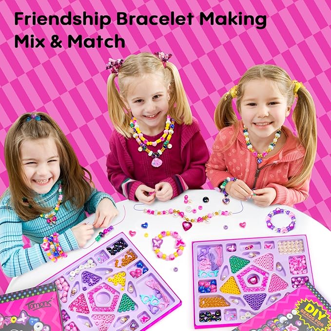 Charm Bracelet Making Kit for Kids,Jewelry Making Kit Gifts for Kids 6-12 Year, Birthday Gift,Girls Toys Ages 6,7,8,9,10