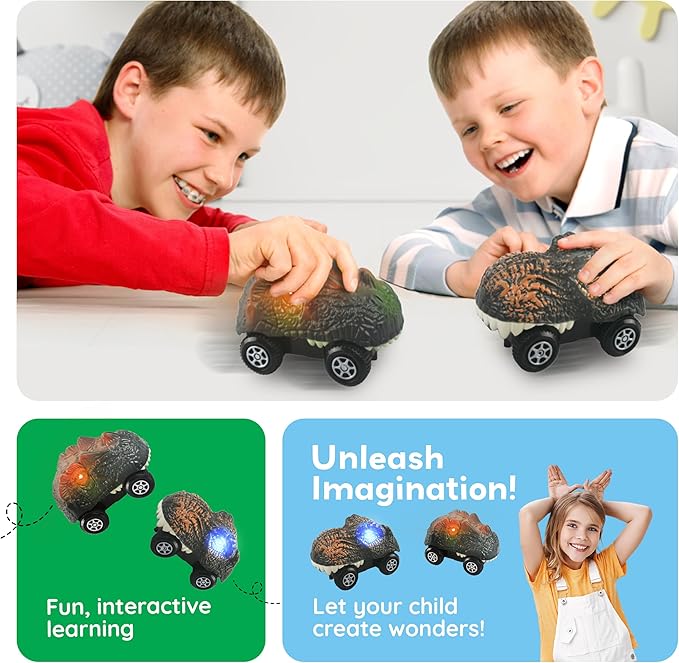 PicassoTiles 2 Piece Swift Highly Detailed Race Track Truck Dinosaur Cars Accessories in Bulk Package Compatible with STEM Magnetic Tile Race Track Building Kits for Kids Boys & Girls Ages 3+ PTE10