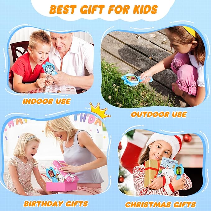 Magnifying Glass for Kids, 100X Handheld Microscope with 2" LCD Scrren, Kids Magnifer with 8 LED Lights, Christmas Birthday Gifts for Children