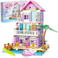 Sezua Building Blocks Seaside Beach Villa - 573 Pieces Lego Compatible Construction Set for Girls and Friends, Age 8-12