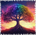 Ruikiyart Wooden Puzzles for Adults, 5MM 500 Pieces Color-Tree of Life Wooden Jigsaw Puzzles, Plant Unique Shaped Puzzle Gifts for Adults and Kids on Thanksgiving, Family Puzzle Games(15.9"*15.7")