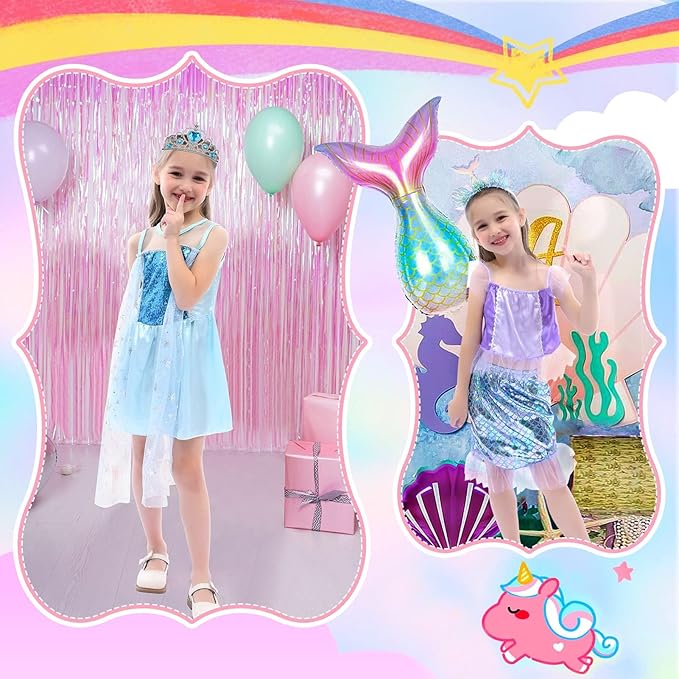 Princess Dress Costume for Girls 3-6 Toddler Princess Dress Up Clothes for Little Girl Halloween Birthday Party Gift