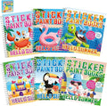 6Pcs Summer Paint by Sticker Books Hello Summer Sticker by Number Books Activity Book Puzzle Book Craft Art Gift with Crab Flamingo Turtle Toucan 48 Pictures Party Favors