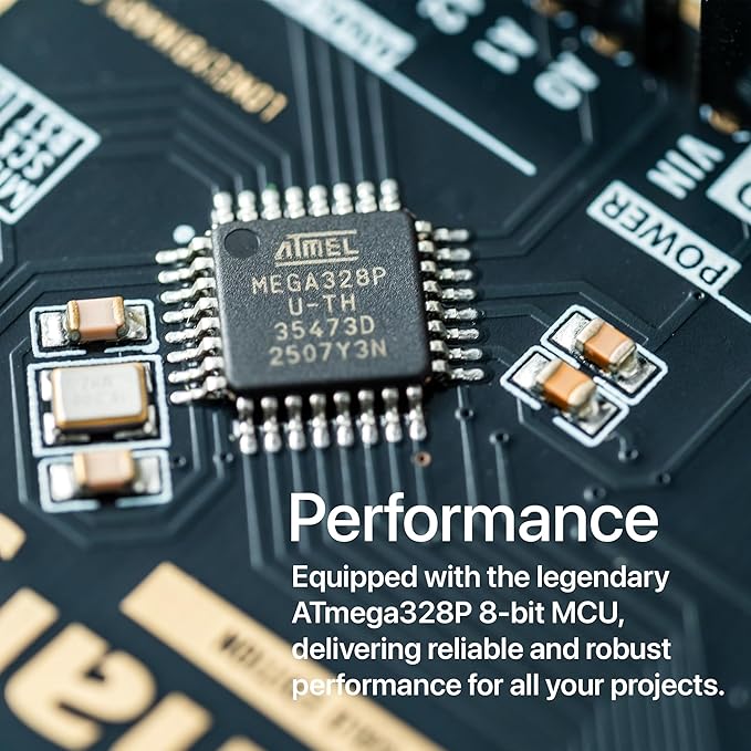 3-Pack Lonely Binary UNO R3 Development Board Gold Edition ATmega328P Type-C Microcontroller Compatible with Arduino IDE for DIY Projects and Prototyping (3 Pack - Black Gold Uno R3)