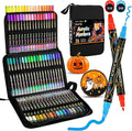 Betem Acrylic Paint Markers Pens, Dual Tip 72 Colors Premium Paint Pens Acrylic Markers for Wood, Fabric, Canvas, Stone, Rock Painting, Glass, Ceramic Surfaces, DIY Crafts Making Art Supplies with Bag