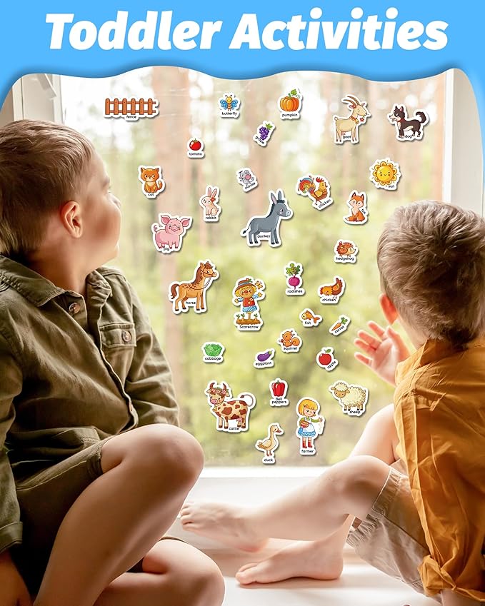 Reusable Sticker Book for Toddlers 2-4 Years, Stickers for Kids, Toddler Craft Activities, Toddler Travel Toys Ages 2+ Boy Girl Birthday Gifts