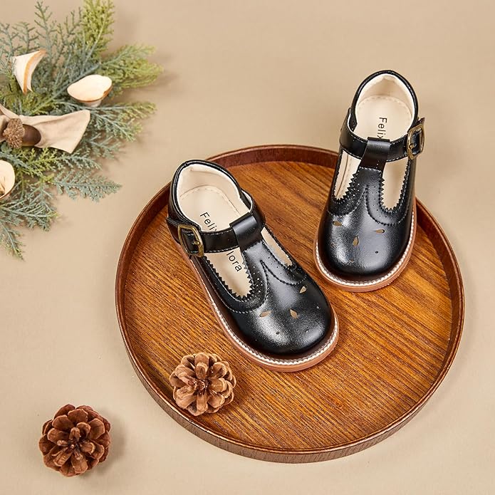 Felix & Flora Toddler Little Girl Mary Jane Dress Shoes - Ballet Flats for Girl Party School Shoes