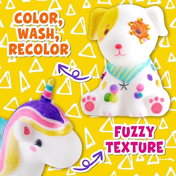AGENTLAN Washable Pet Care Toy Set, Coloring Animal Craft, Paint Arts & Crafts Kits with Dog and Unicorn, Creative Coloring Activity Toys, Reusable Gifts for Girls and Boys Ages 3 4 5 6 7 8 9