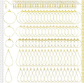 Pndeyo 700pcs Hypoallergenic Hoop Earrings Making Kit, Mix Size Earring Beading Hooks for Women, Spring Earring Wire Hooks Pads Accessories for DIY Jewelry Making- Gold