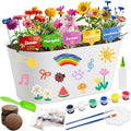 Paint & Plant Kids Gardening Set with 5 Flower Seeds, Arts and Crafts for Kids Ages 4-12, Science STEM Toys for Toddler Education, Birthday Gifts Ideas for Girls & Boys 4 5 6 7 8 9 10 11 12 Year Old