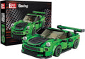 Block Builder Green Porsche 911 Racing Car Building Block Set, Newly Designed Racing Car Building Blocks for Kids and Adults