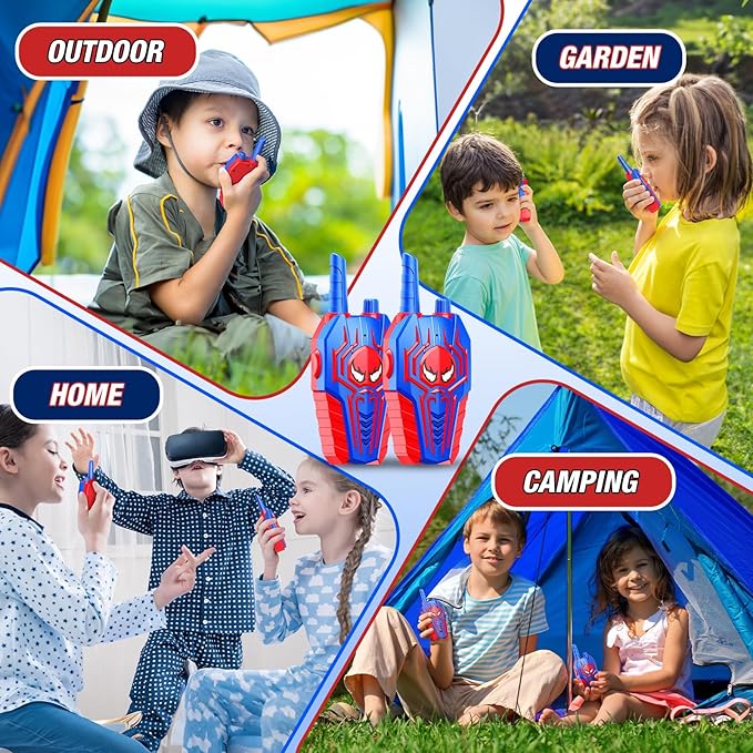 Kids Walkie Talkies for Boys: Toys Gifts for 3 4 5 6 7 8 Year Old Boys Girls Kids Walkie Talkies 2 Pack Outdoor Hiking Stocking Fillers Toy Age 3-8 Year Old Boy Girl Christmas Birthday Gifts Ages 5-7