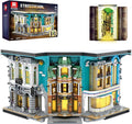 Reobrix Book Nook Building with Light, Streetscape BookNook Building Kit 66032 for Bookshelf&Home Decor, 2899 PCS Bookend Model Toy, Gift for Kids Adults Boys Girls Age 14+