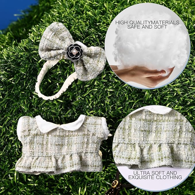 17cm Doll Clothes Set & Outfit Set for 17cm Dolls - Premium Fashion Dresses with Accessories, Luxury Chic Doll Clothing & Style Bundle,Just Clothes (Style-E)