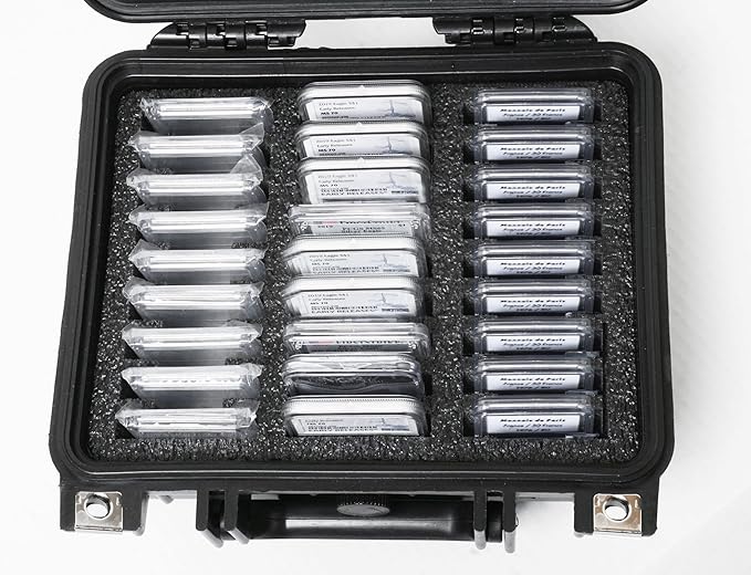 Case Club 27-45 Graded Coin Slab Storage and Travel Holder - Fits PCGS, NGC, Slotted Foam Separation, Hard Shell Plastic Case