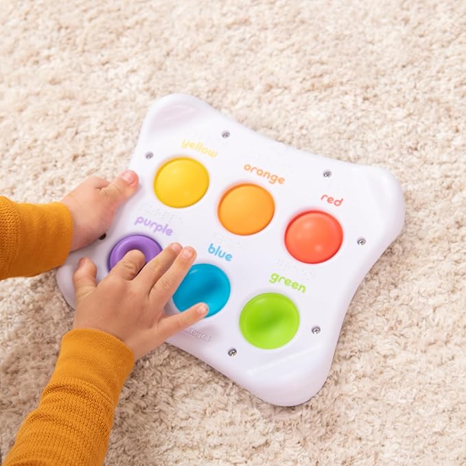 Fat Brain Toys Dimpl Duo, Early Learning Sensory Toy for Babies 1 Year+ & Toddlers, Interactive Baby Toys with Braille, Fidget Toys