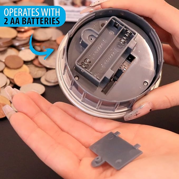Digital Coin Counter Bottle Top Fits 5 Gallon Water Jugs and All Bottles with 2.5" Diameter Opening