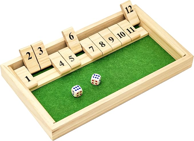 Alzheimers Products for Elderly, 12 Numbers Memory Games for Dementia Patients Seniors, Wooden Shut The Box Dementia Products for Elderly, Fidget Sensory Busy Board Gadgets Gifts Activities