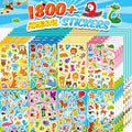 Sinceroduct 64 Sheets Stickers for Kids, 1800+pcs Animal Sticker, 16 Animal Themes Water Bottle Stickers, Scrapbooking Party Favors Classroom for Kids, Children, Teacher, Parent