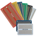 Solderable Breadboard PCB Board Gold-Plated Solder Breadboard for DIY Electronics Projects Apply to Arduino Soldering Projects 3.5"x2.05" & 2.0"x1.5"(Pack of 6 + 2 Mini Board,Multicolor)