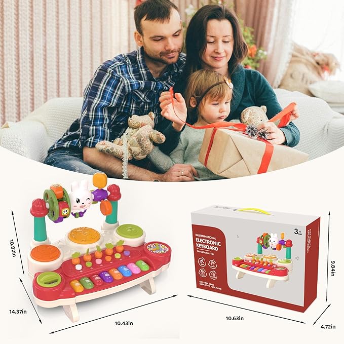 20 in 1 Baby Musical Toys - Interactive Piano Keyboard Drum Set for Infant 6 9 12 18 Months, Toddlers 1-3, Early Learning Development Educational Toy, Birthday Gift for Boys Girls 1 2 3 4