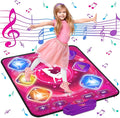 Dance Mat for Kids, Electronic Dance Pad with Wireless Bluetooth & LED Lights, Adjustable Volume, Built-in Music, 5 Game Modes, Xmas B-Day Gifts for 3+ Years Old Girls Toys (Bluetooth Type-Purple)