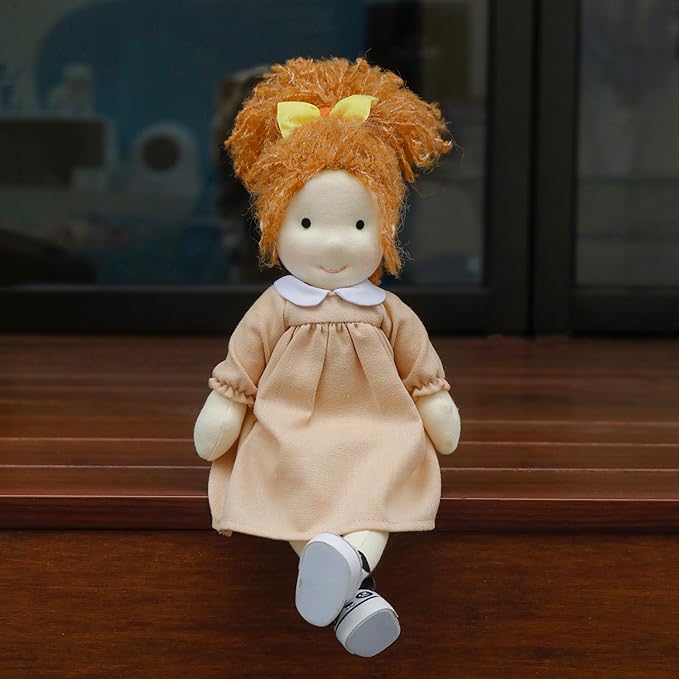 BlissfulPixie Waldorf Handmade Rag Doll - Personalized Collectors Plush for Kids Birthday Present With Beautiful Present Box-Ada 12"