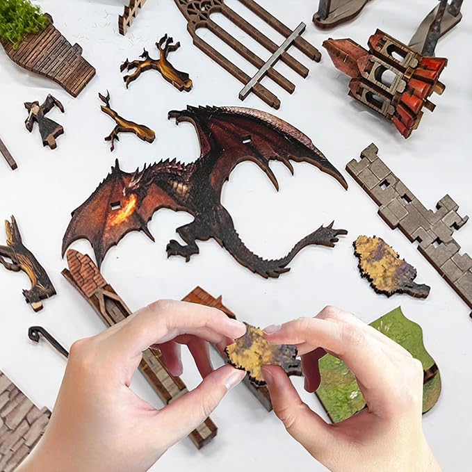 [2025 New] Magic Ring Book Nook Kit with Dust Cover & LED Light, DIY Miniature House Kit Toy, 3D Wooden Puzzle Bookshelf Decor Building Kit, Birthday Gifts for Family & Friends