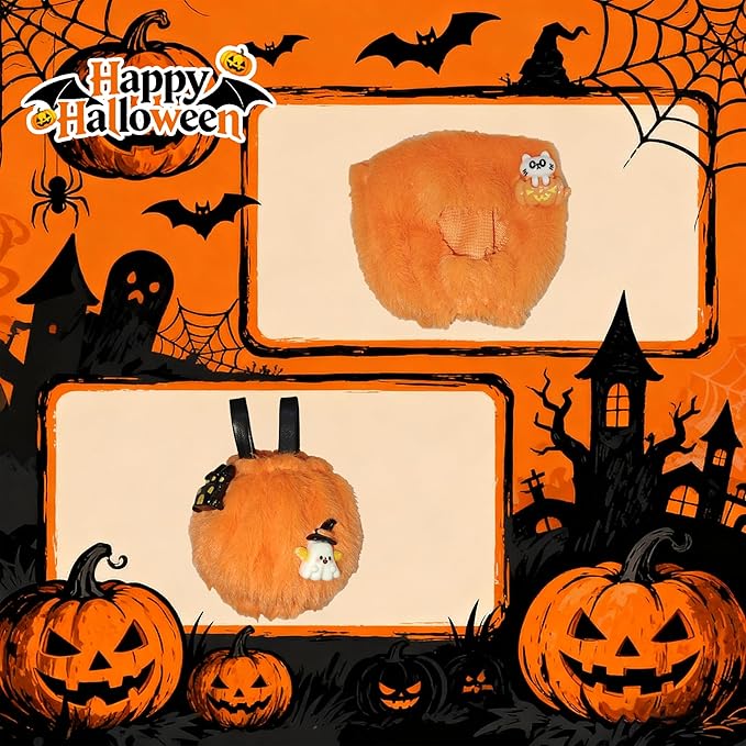 Halloween Doll Clothes for Labubu, Dolls Outfit Set for 17cm (6-6.7 inch) Dolls - Dress Up Set for Labubu Costumes & Accessories | Gift for Any Occasions | Doll Not Included (Pumpkin Suit)