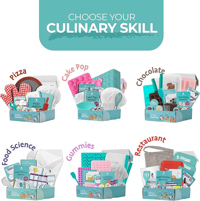 Tovla Jr. Real Restaurant Cooking Set for Kids | Montessori-Inspired STEM Kit for Ages 4+ | Hands-On Cooking Tools, Visual Recipe Cards, Educational Gift for Aspiring Chefs