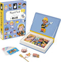 Janod - Magnéti'Book Métiers – Magnetic Educational Game 48 Magnets + 16 Model Cards - for Kids 3+ - Building Creative Structures - Stimulates Creativity - Fun and Educational - J02597